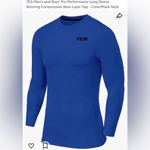 TCA Dazzling Blue Long Sleeved Compression Shirt